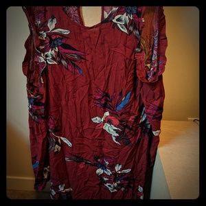 Cold shoulder long sleeve dress